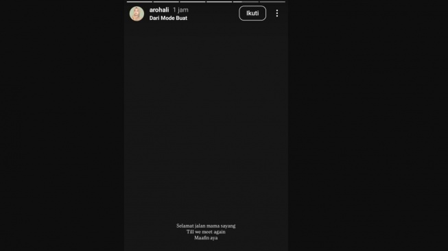 Ibu Alya Rohali Meninggal Dunia. [Instagram]