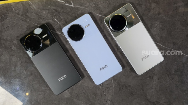 Poco F7 Pro resmi diluncurkan ke Indonesia pada Selasa (15/4/2025). [Suara.com/Dicky Prastya]