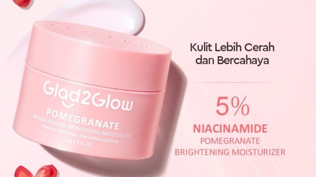 Glad2Glow Pomegranate 5% Niacinamide Brightening Moisturizer. [Instagram/@daskinbeauty]