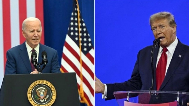 Kolase foto Joe Biden dan Donald Trump. [Ist]