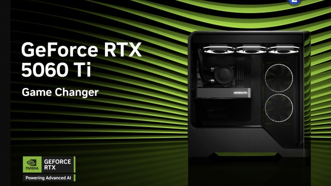 Nvidia Luncurkan GeForce RTX 5060 Ti dan 5060, Sasar Gamer Mainstream dan Pengguna Pemula AI, Jumat (17/4/2025). [Nvidia]