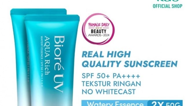 Biore UV Aqua Rich Watery Essence Sunscreen (Shopee/KAO)
