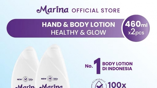 Marina Hand Body Lotion UV White-Healthy and Glow (Shopee/Marina Official Shop)