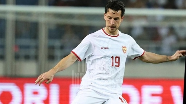 Thom Haye Saat Melakoni Laga Debutnya Bersama Timnas Indonesia.(Instagram/timnas.indonesia)