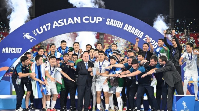 Drama Final Piala Asia U-17 2025: 9 Pemain Uzbekistan Gilas Arab Saudi 2-0