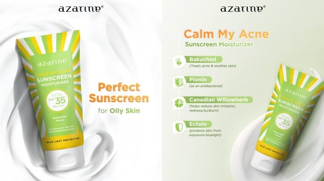 Azarine Calm My Acne Sunscreen Moisturizer. [Instagram/@azarinecosmetic.my]