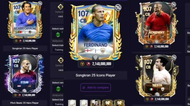 CB terbaik di EA FC Mobile April 2025. (Renderz)