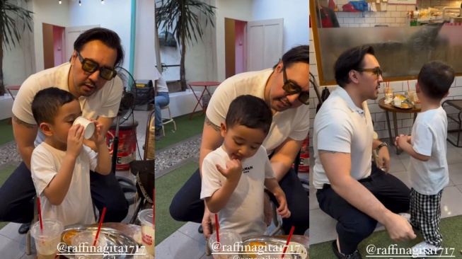 Momen Rayyanza Malik Ahmad tak sengaja bertemu eks vokalis band Naif, David Bayu di M Bloc (Instagram/davidbayudj)