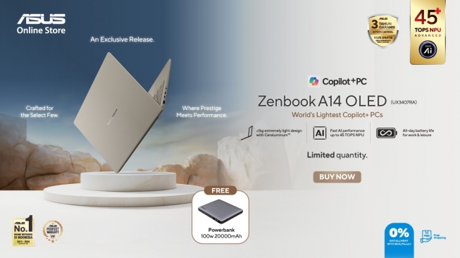 Asus Zenbook 14 OLED (UX3407RA). [Asus Indonesia]