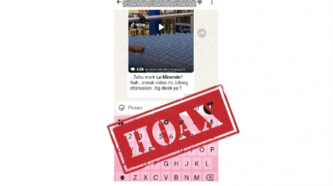Hoaks soal Le Minerale terafiliasi Israel. [Ist]