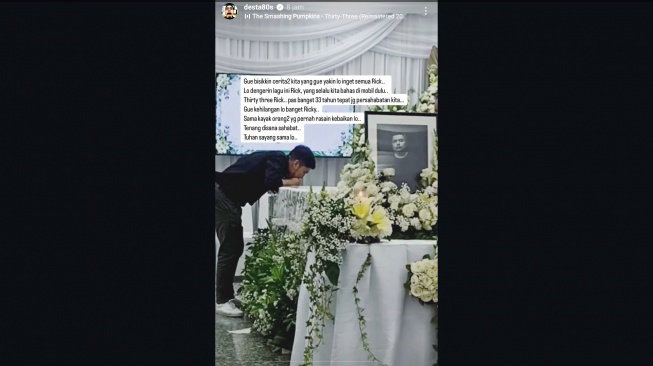 Desta datangi rumah duka Ricky Siahaan (Instagram/@desta)