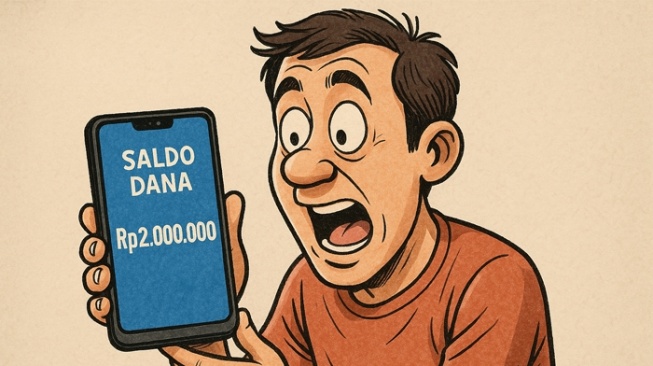 Ilustrasi Saldo DANA Gratis. [ChatGPT]