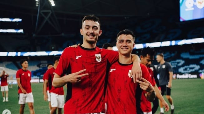 Penggawa Timnas Indonesia, Eliano Reijnders, mengungkapkan bahwa mimpinya dengan sang kakak, Tijjani, saat masih kecil, kini menjadi kenyataan. (IG Eliano)