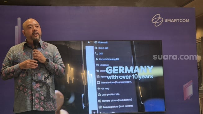 Smartcom Berekspansi ke Indonesia, Jakarta, Selasa (29/4/2025). [Suara.com/Dythia]