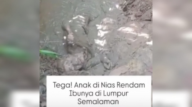 Anak Diduga Rendam Ibu di Kubangan Lumpur di Nias. [dok Istimewa]
