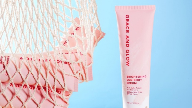 Grace and Glow Brightening Sun Body Serum SPF 30 PA+++. [Instagram/@graceandglow.id]