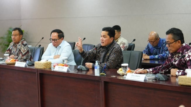 Menteri BUMN Erick Thohi menyambangi Kantor KPK/(Dokumentasi Kementerian BUMN).