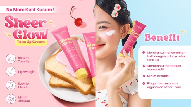 SCORA Sheer Glow Tone Up Cream. [Instagram/@scoraofficial]