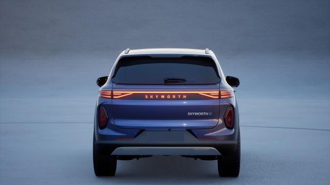 Skyworth K yang diduga kuat sebagai mobil listrik Polytron perdana di Indonesia. Bakal meluncur 6 Mei 2025. [Dok Skyworth Auto]