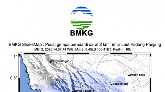 Gempa bumi Padang Panjang. [Dok. BMKG]