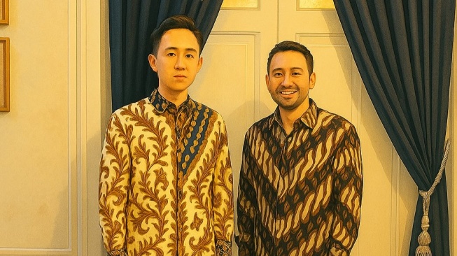 Raffi Ahmad bagikan foto AI saat bersama dengan Gibran Rakabuming Raka (Instagram)