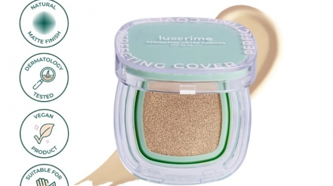 Luxcrime Perfecting Cover Cushion - Velvet Matte SPF 50 PA +++ (Shopee)