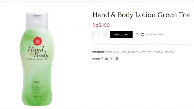 Body lotion Viva yang harganya cuma Rp5 ribuan. (beliviva.vivacosmetic.com)