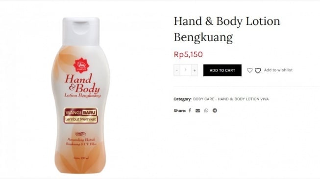 Body lotion Viva yang harganya cuma Rp5 ribuan. (beliviva.vivacosmetic.com)