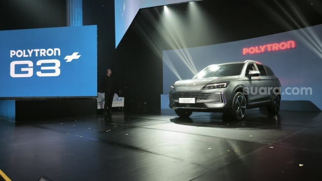 Mobil listrik Polytron G3 dan G3+ diluncurkan di Jakarta, Selasa (6/5/2025). [Suara.com/Liberty Jemadu]