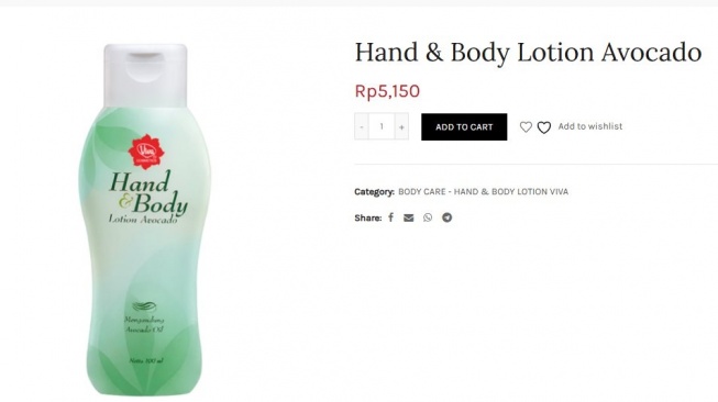 Body lotion Viva yang harganya cuma Rp5 ribuan. (beliviva.vivacosmetic.com)