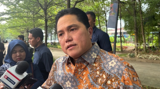 Menteri BUMN Erick Thohir. (Suara.com/Faqih)