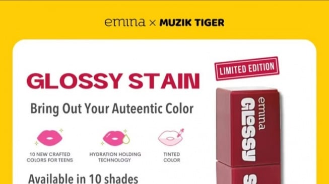 Emina Glossy Stain, salah satu lip tint dengan harga di bawah Rp50 ribu (Shopee/Emina Official Shop)