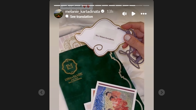 Undangan pernikahan Luna Maya dan Maxime Bouttier (Instagram)