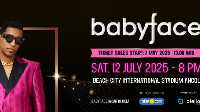 Babyface akan hadir di Ancol Beach City International Stadium, Jakarta pada 12 Juli 2025 (Otello Asia)