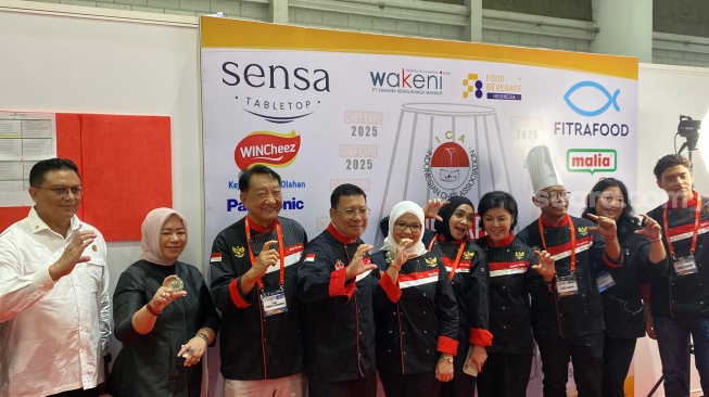 Konferensi pers pembukaan ICA Chef Expo 2025 di JIExpo, Kemayoran, Jakarta Utara pada Rabu, 7 Mei 2025. [Suara.com/Tiara Rosana]