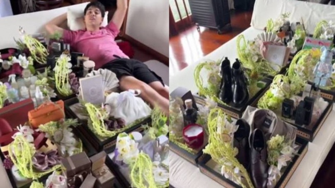 Mengintip Isi Seserahan Maxime Bouttier untuk Luna Maya, Sampai Penuhi 2 Tempat Tidur