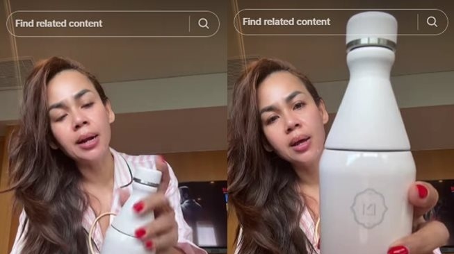 Detail isi souvenir pernikahan Luna Maya. (TikTok/melaney_ricardo)
