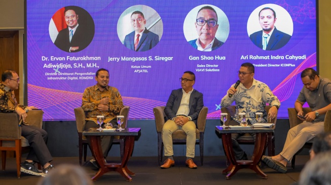 Kolaborasi Alita, APJATEL, dan Viavi Solution bahas peranan serat optik di Jakarta, Rabu (7/5/2025). [Alita]