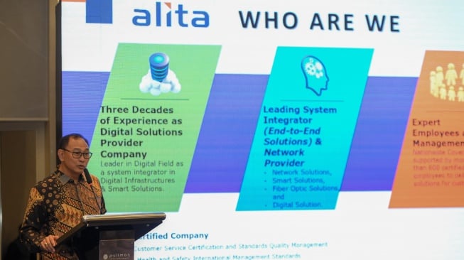 Kolaborasi Alita, APJATEL, dan Viavi Solution bahas peranan serat optik di Jakarta, Rabu (7/5/2025). [Alita]