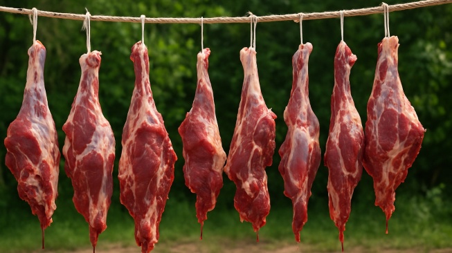 Ilustrasi Daging Kurban Idul Adha. [ChatGPT]