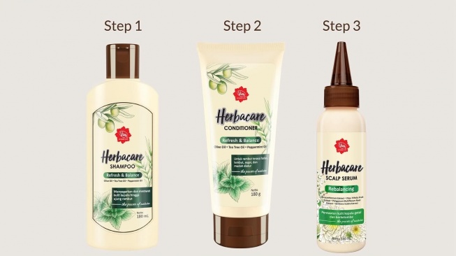 Rangkaian Viva Herbacare untuk kulit berketombe. [Instagram/@viva.cosmetics]