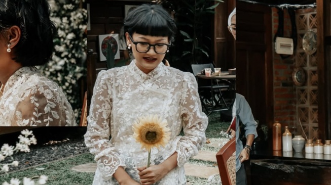 Aci Resti kenakan outfit tradisional saat menggelar akad nikah (Instagram)
