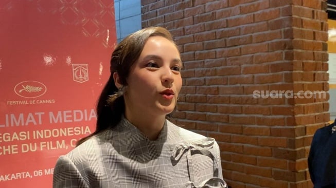 Chelsea Islan saat ditemui di kawasan Senayan, Jakarta Pusat, Selasa, 6 Mei 2025. [Suara/Tiara Rosana]