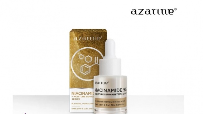 Rekomendasi Serum Niacinamide Lokal untuk Mencerahkan Wajah dan Meratakan Warna Kulit- Azarine Niacinamide 5% + Moisture Sepiwhite Serum (Shopee Azarine Cosmetic Official Shop)