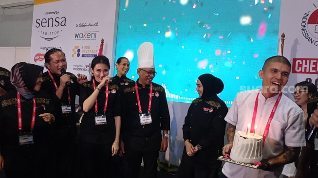 Rieta Amilia, Desiree Tarigan hingga Chef Juna dalam acara Chef Expo 2025 di Jiexpo Kemayoran, Jakarta Pusat pada Sabtu, 10 Mei 2025 [Suara.com/Rena Pangesti]