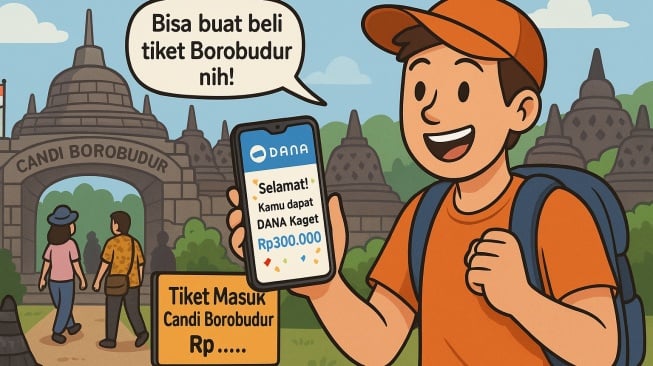 Ada Link DANA Kaget Rp 300 Ribu untuk Beli Tiket Candi Borobudur