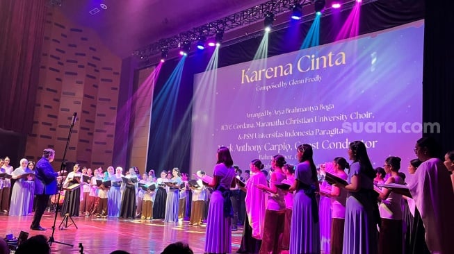 Konser Legacy: Symphony of Dreams, an Everlasting Serenade di Usmar Ismail Hall, Jakarta Selatan pada Sabtu, 10 Mei 2025 [Suara.com/Rena Pangesti]
