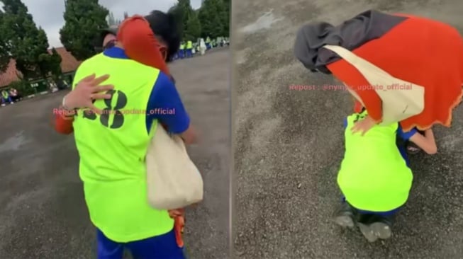 Viral, Remaja Sujud ke Kaki Ibu di Barak Militer:Bukti Program Kontroversial Dedi Mulyadi Berhasil?