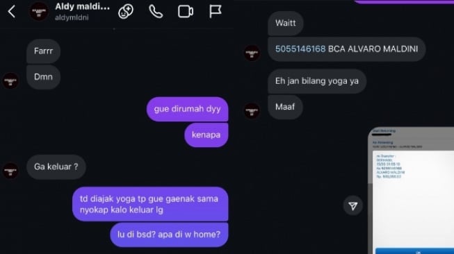 Aldy Maldini Juga Tipu Teman Dekat, Kedoknya Bertengkar dengan Ibu. [Instagram]