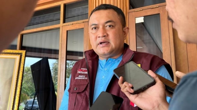Bupati Bogor Rudy Susmanto di Cibinong, Kabupaten Bogor, Jawa Barat. [ANTARA/M Fikri Setiawan]